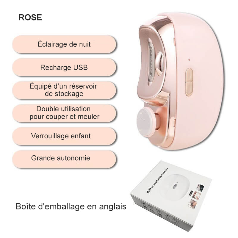 Coupe-Ongles Électrique Automatique avec Polissage